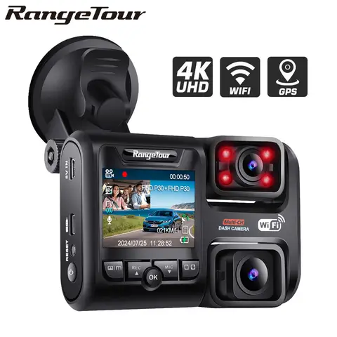 4K WiFi GPS Dual Lens Car Dash Cam Range Tour