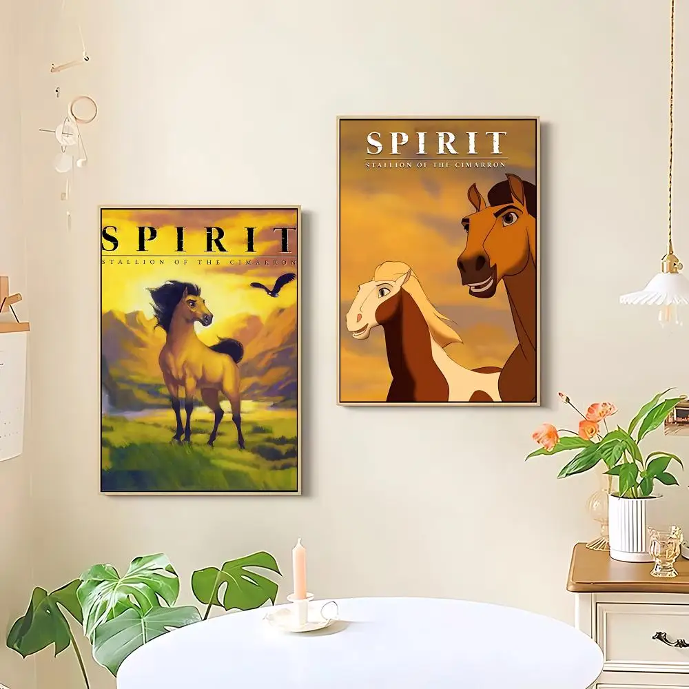 Spirit Stallion of the Cimarron Poster HD art sticky wall waterproof home living room bedroom bar aesthetic decoration
