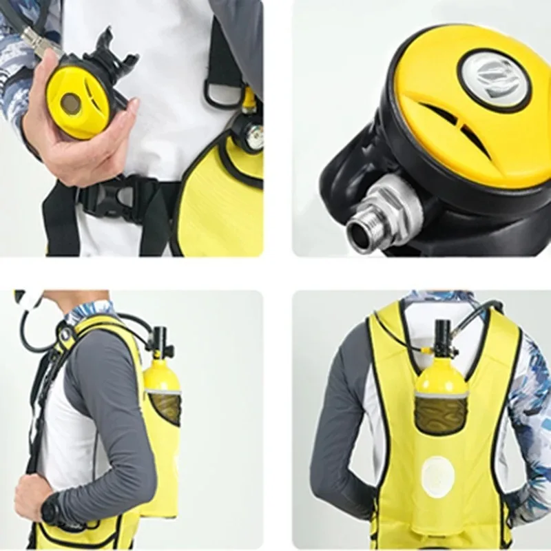 2L خزان غوص صغير يدعم التنفس 35-40 دقيقة، مجموعة قناع غطس اسطوانة غطس محمولة، خزان سكوبا قابل لإعادة الملء #5