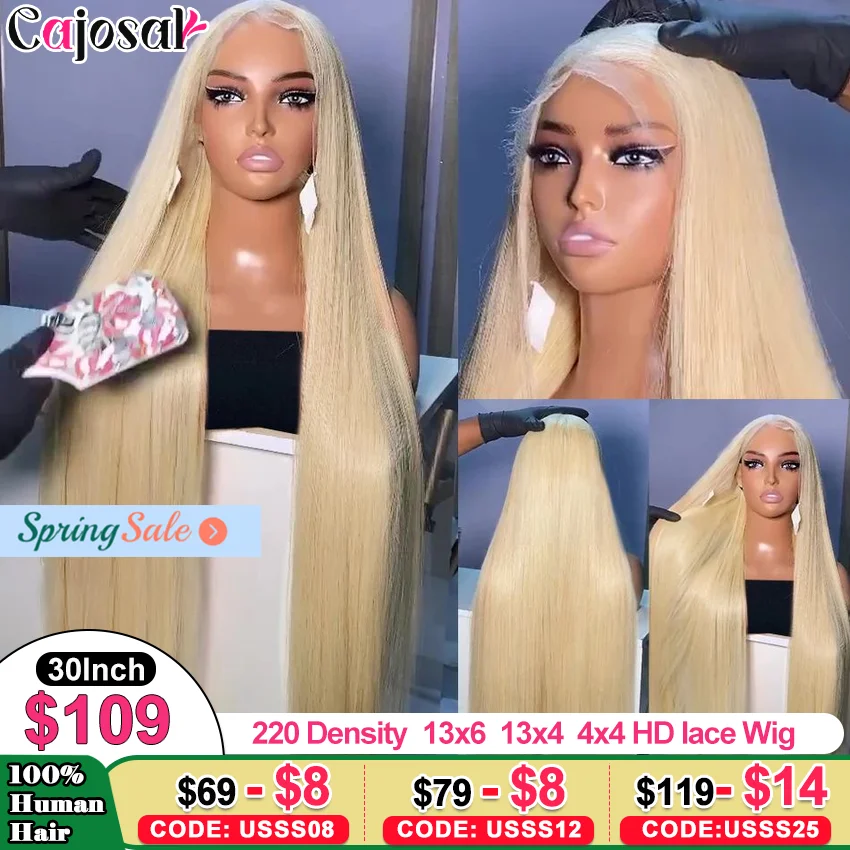 Honey Blonde 360 Transparent Lace Front Wigs Human Hair Pre Plucked Bone Straight 613 Full Lace Wig Human Hair Lace Frontal Wig