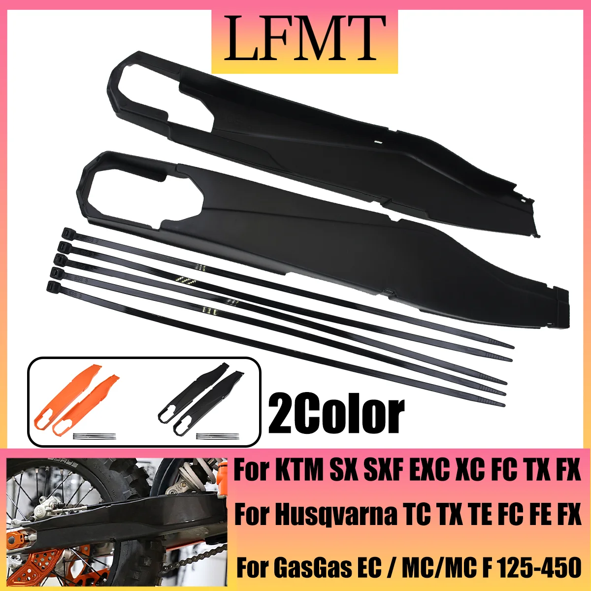

Motorcycle fork protection shell Rear protection cover rocker arm protector Easy to install quality durable For KTM Huswara