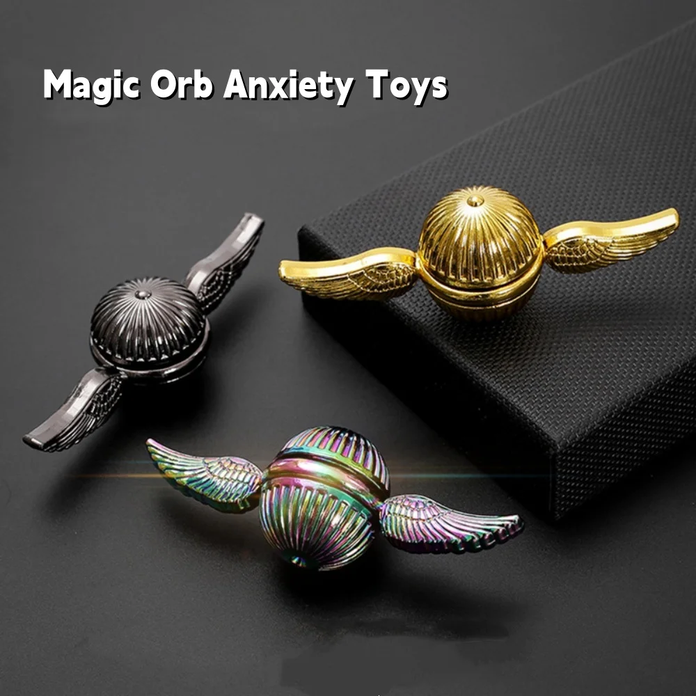 Magic Orb Anxiety Toy Fidget Spinner Stress Relief Reducer Spin Fidgets Hand Bearing Tri Spinner Novelty Gift for Adults