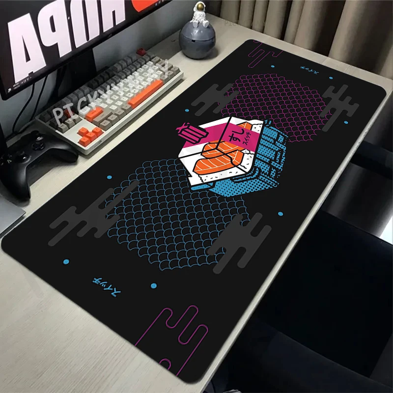 

Gamer Mouspad Keycaps Design Desk Mat Lock Edge Natural Rubber Desk Rug Large Mousepad 100x50cm Big Computer Mousepads