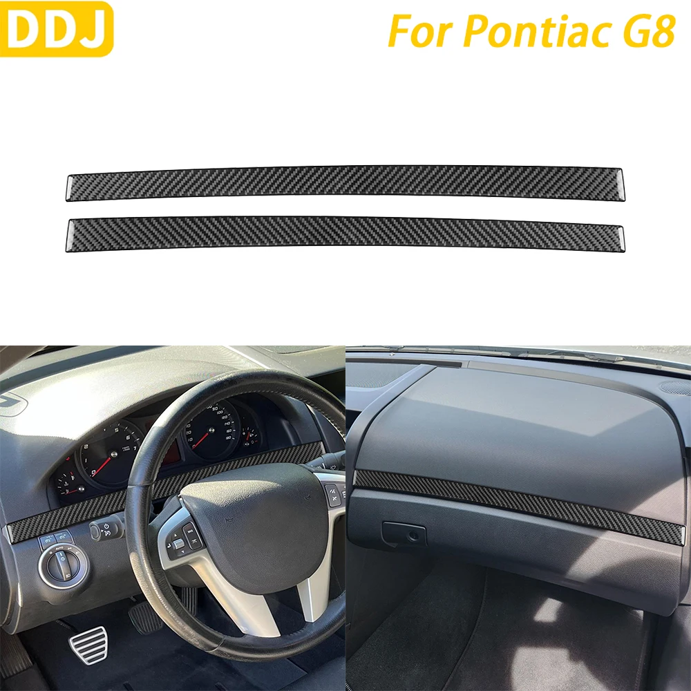 For Pontiac G8 2008 2009 Accessories Carbon Fiber Center Console Dashboard Panel Trim Strips Car Interior Decoration Sticker