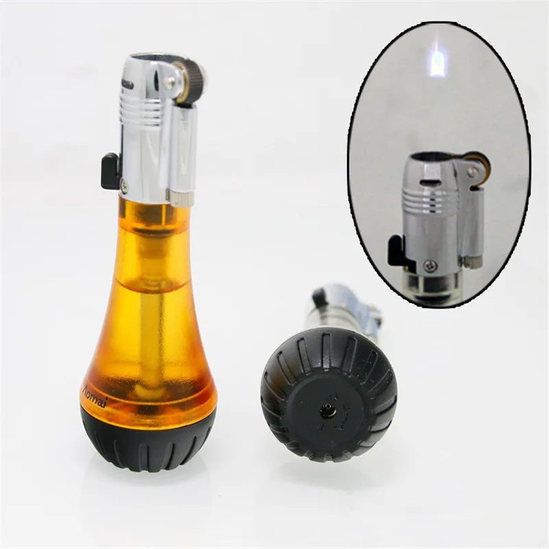 

New Floating Flame Lighter Creative Ghost Fire Unusual Lighters Refillable Butane Nylon Visible Gas Window Gift for Friends