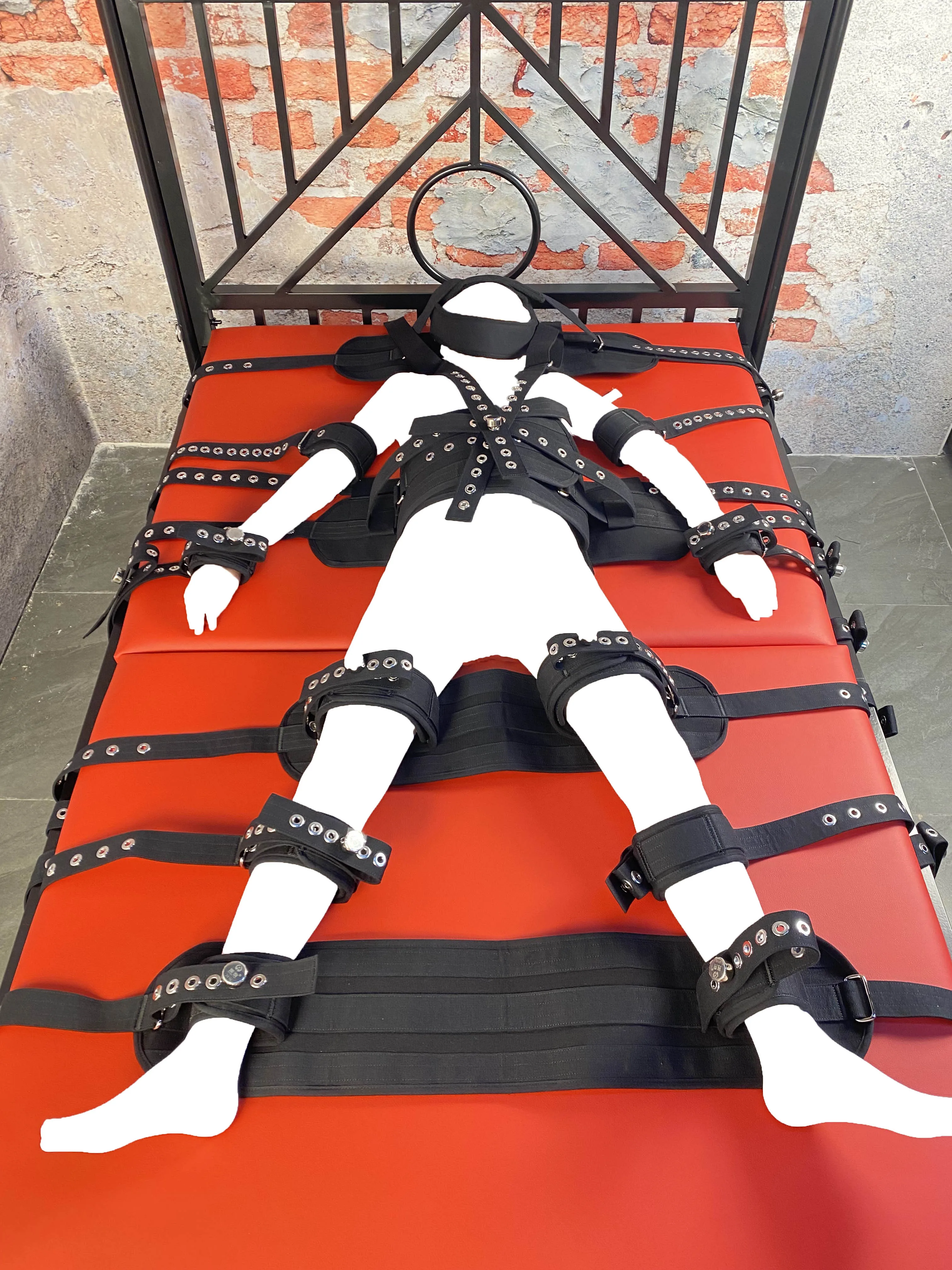 Bondage-gordel Full Body SM-gordelsysteem 8-fixeerpuntsbeveiligingsset met magnetische sloten