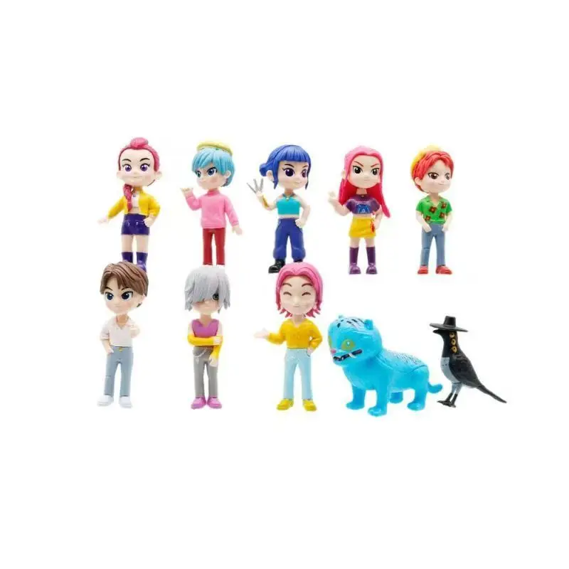 Gran oferta de figuras de Anime Kpop Demon Hunters, juguetes bonitos de PVC con articulaciones móviles, modelo de figura de acción, muñecas, regalos de decoración de cumpleaños para niños