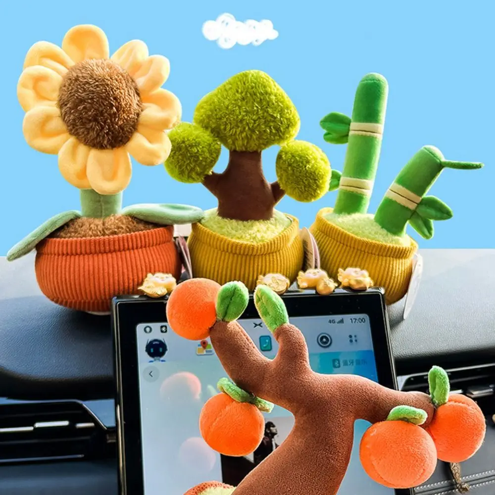 

Flowerpot Potted Potting Plant Plush Doll Getting Rich Funny Flowerpot Potted Plush Toy Cute Flower Simulation Tree Plush Plants