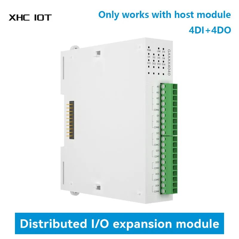 

4DI+4DO Analog Switch Acquisition RJ45 RS485 Distributed Remote IO Expansion Module XHCIOT GAXAX4040 PNP NPN Fast Expansion