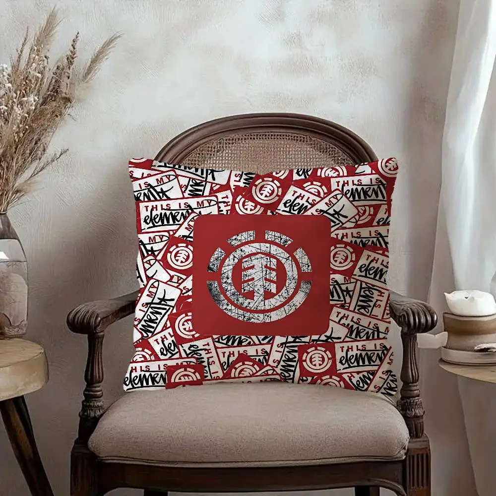 E-Element skate-board logo Personalized picture text home decorative pillows Household Gifts 45x45cm
