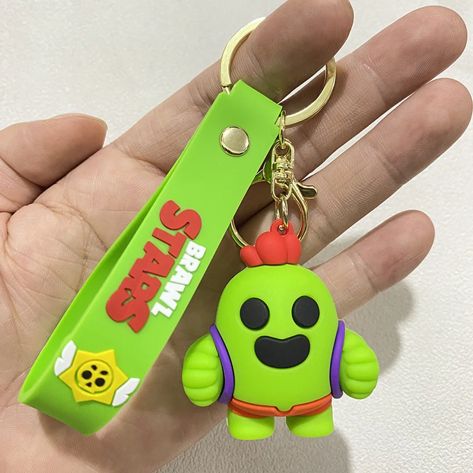 6pcs Wilderness Chaos Anime General Cartoon Keychain Cute Creative Keychain Backpack Pendant Doll Car Pendant