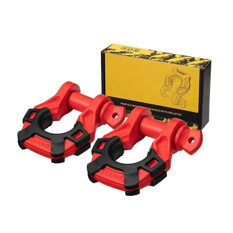 Red 3/4 inch 4.75T outdoor escape D-type shackle Bow connection shackle