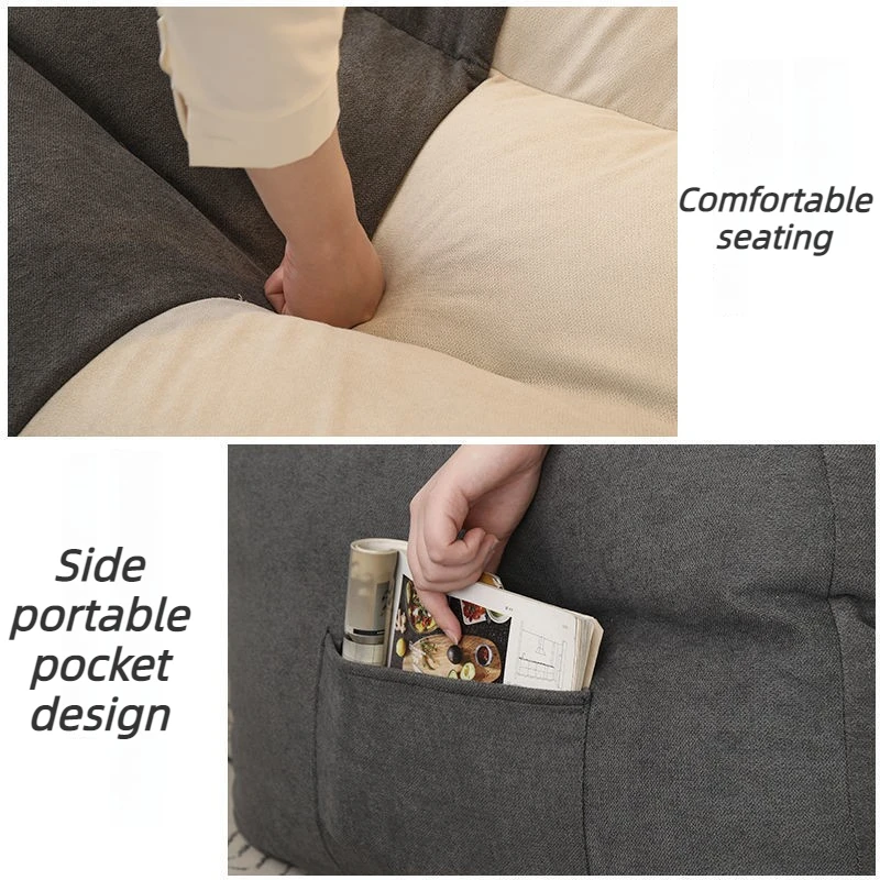 2 Person Bean Bag Sofas Relaxing Soft Lazy Puffs Sofa Living Room Comfortable Backrest Chair Portable Sleeping Sofas Furniture view 4