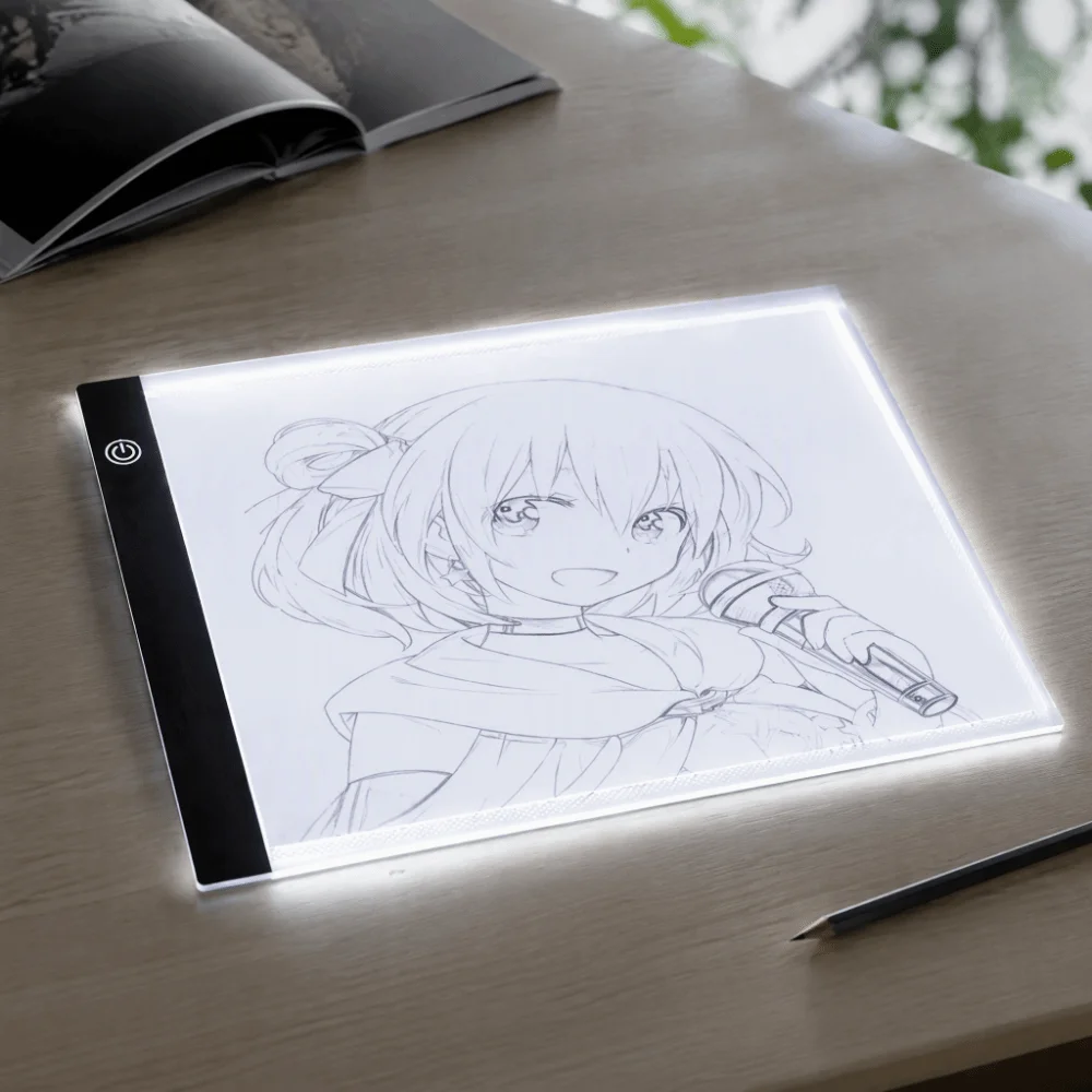 Three Level Dimmable Led Light Pad Eye Protection Brightness Adjustable Painting Pad A4/A5 Light-transmitting Drawing Board