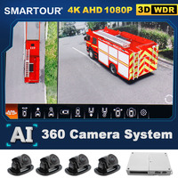 Universal 3D AI Car Camera Bird's-eye AHD 1080P Control Box System 360 Degree Surrounding Monitoring HD For BUS Truck 24V-36V