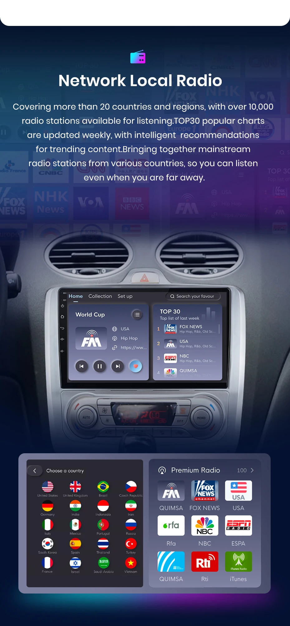 Junsun Kabelloses CarPlay Android Auto Autoradio für Ford Focus 2 3 Mk2 Mk3 2004-2011 2 DIN Multimedia-Stereoanlage mit Eingebautem Kühlventilator GPS-Navigation SWC Bluetooth FM RDS DSP IPS-Bildschirm Auto-Intelligentes System 4G WiFi – Detail 16