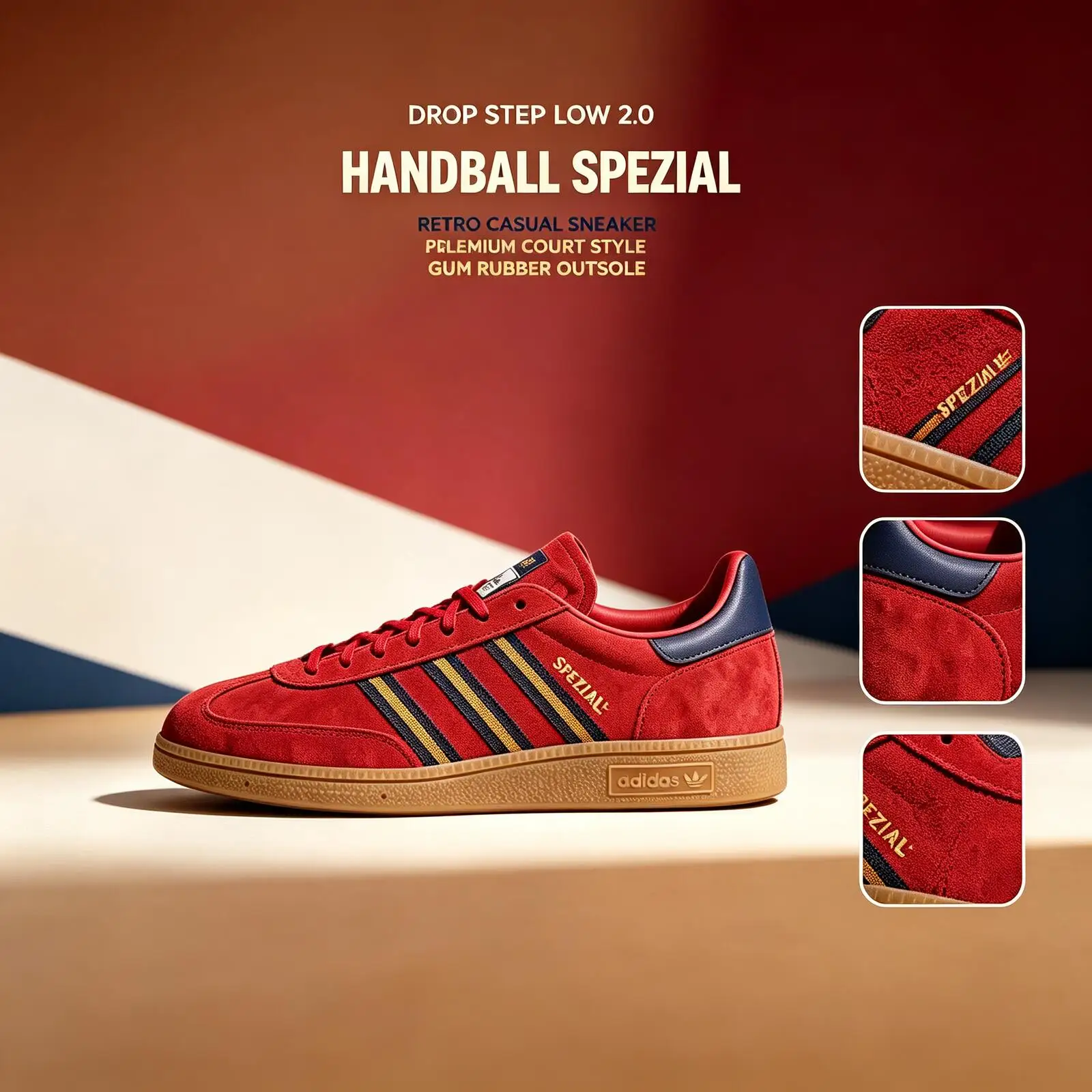Adidas HANDBALL SPEZIAL HQ4920 Genuine Clover Men's Women's Retro Classic Sports And Leisure Board Shoes