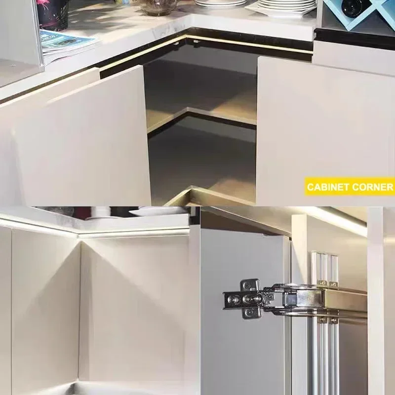 Sistema di chiusura morbida Bus scorrevole laterale Porte dell'armadio laterali verticali nascoste Cerniere dell'armadio con angolo di apertura di 180 gradi