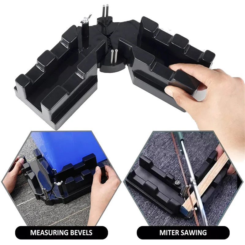 Alat Ukur dan Potong Sudut 2 in 1, Protractor Gergaji Mitre Presisi 85-180 ° Alat Pemotong Bevel Miter Gauge DIY untuk Pertukangan Kayu