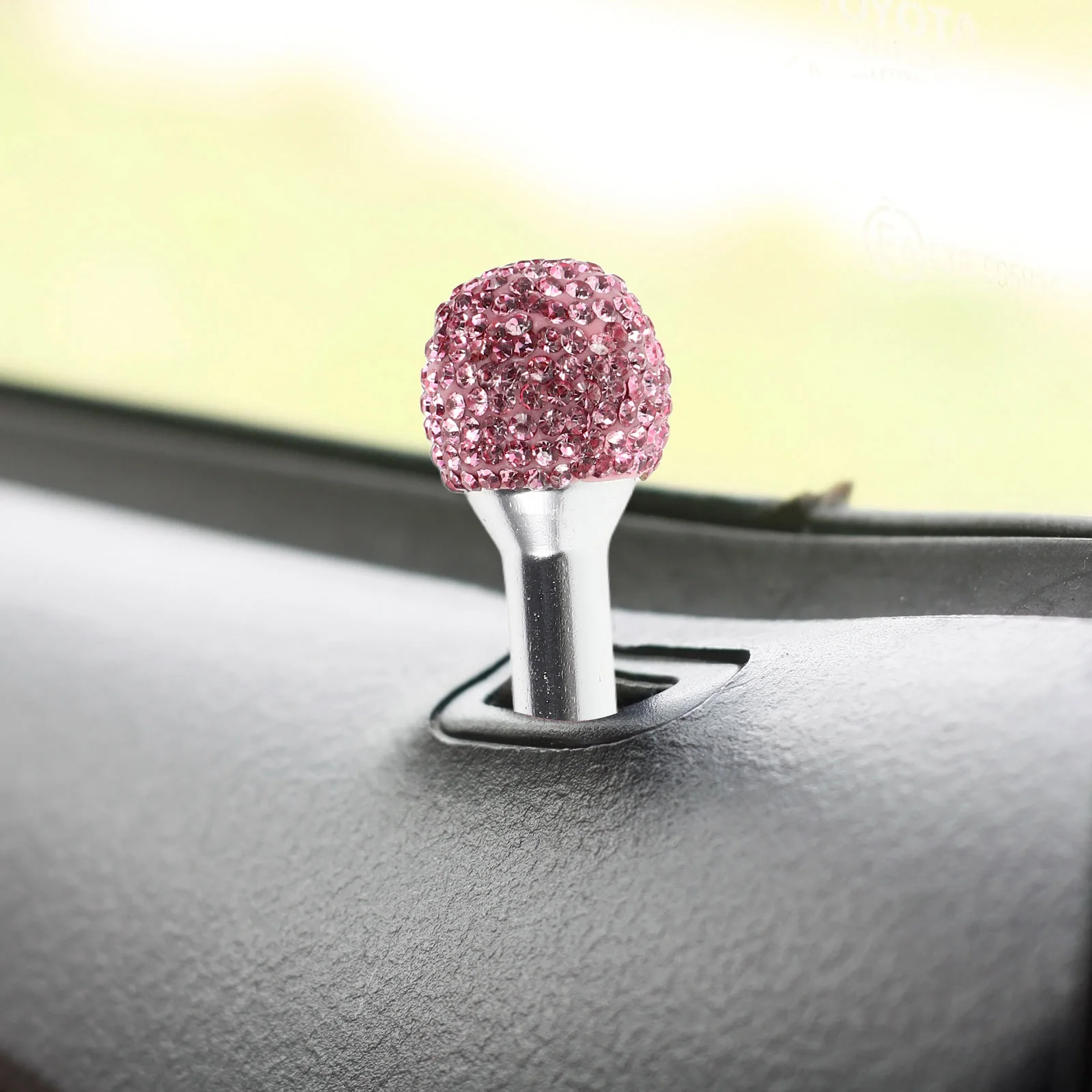 

Car Rhinestone Covers Universal Door Lock Pink Crystals Auto Accessories Interior Car Door Pull Pins Upgrade