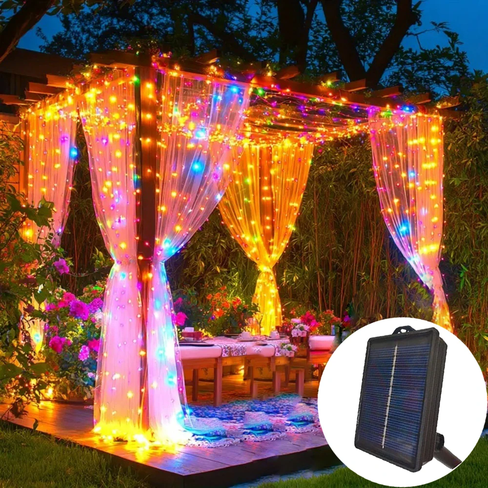 

Christmas Fairy Light Solar Curtain Light LED Outdoor Garland String Lights Christmas Tree Decorations Ornaments New Year 2025