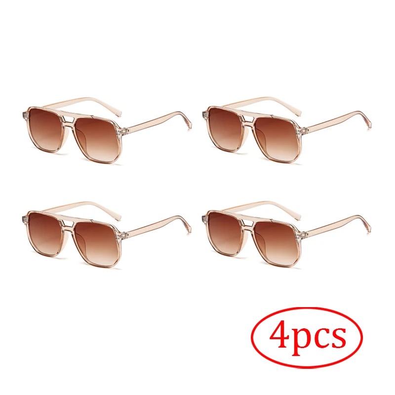 멀티 피스 조합 선글라스, 패셔너블하고 심플한 대형 프레임 선글라스, 클래식 더블 빔 여성용 선글라스
