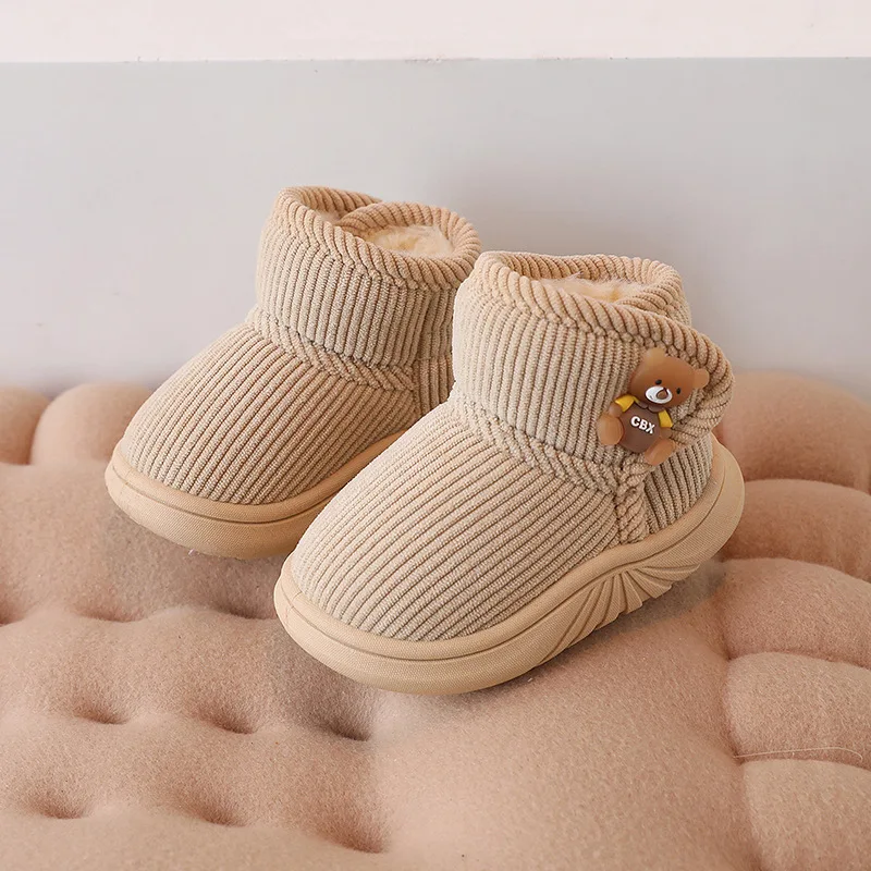 Children Winter Boots Thicken Plush Warm Girls Boots Fashion Thick Sole Non-slip Snow Boots Outdoor Boys Cotton Shoes Ботинки