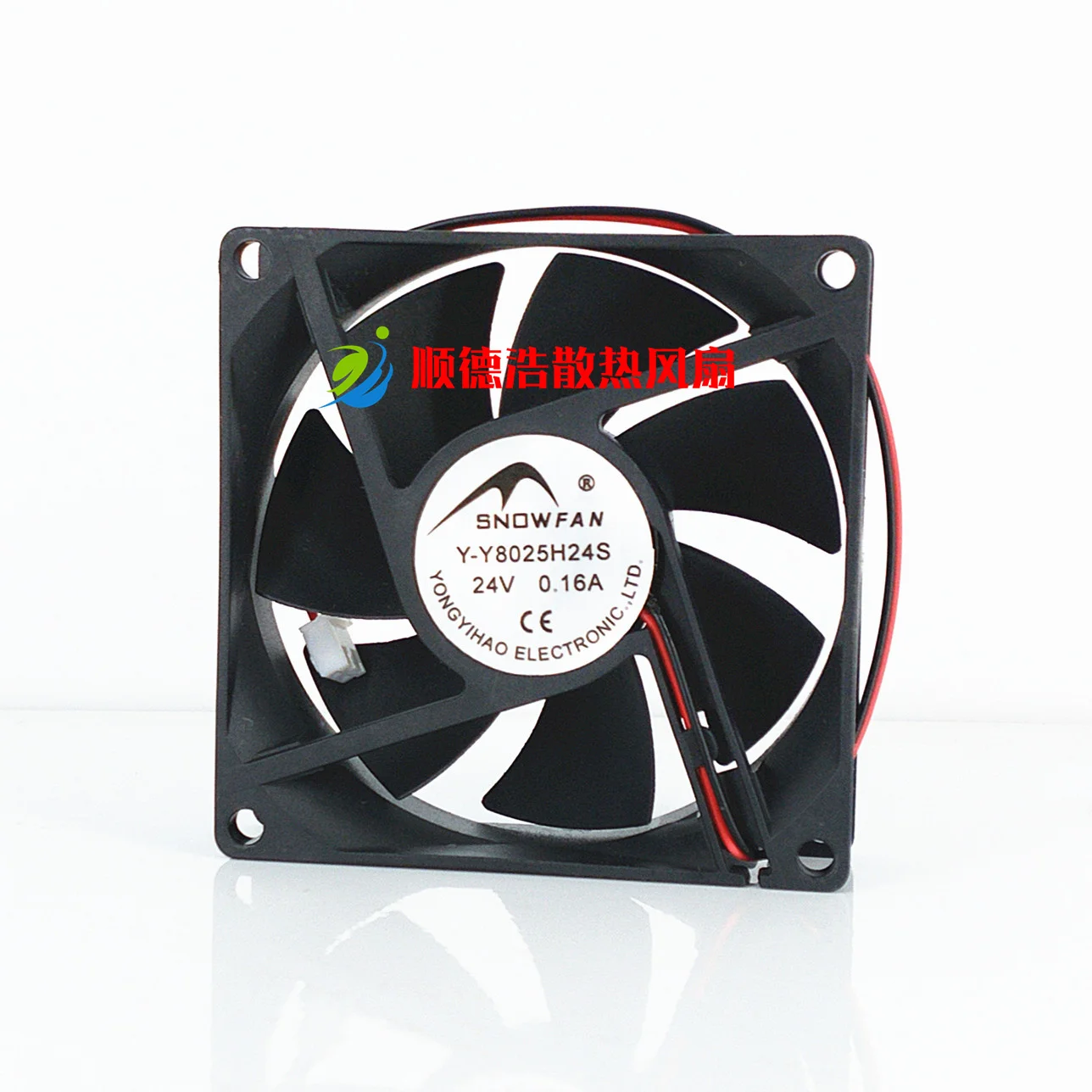 SNOWFAN Y-Y8025H24B DC 24V 0.16A 80x80x25mm 2-Wire Server Cooling Fan