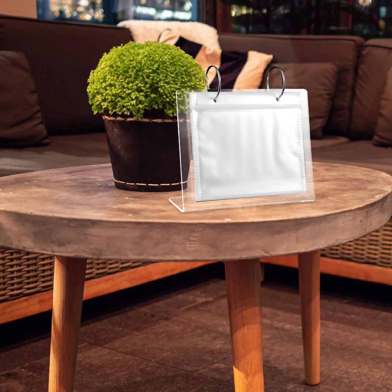 Photo Storage Book Stand Frame Picture Aldult Acrylic Table Landscape Holder Small Travel Framed