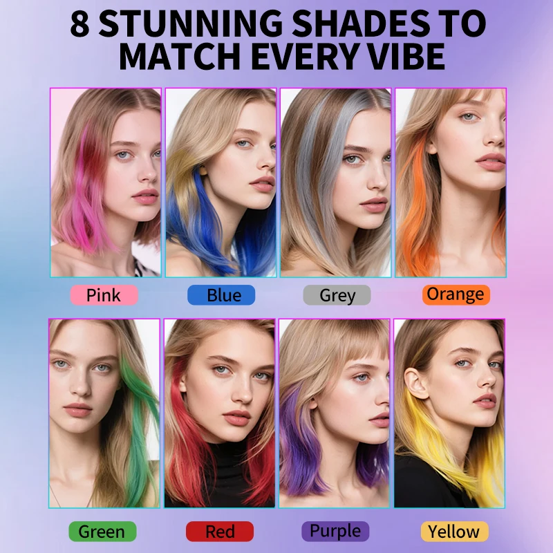 عارضة لون الشعر عصا صبغة شعر عصا Diy المتاح صبغ الشعر القلم أداة قابل للغسل صبغ فرشاة ل تأثيري DIY التصميم هدية