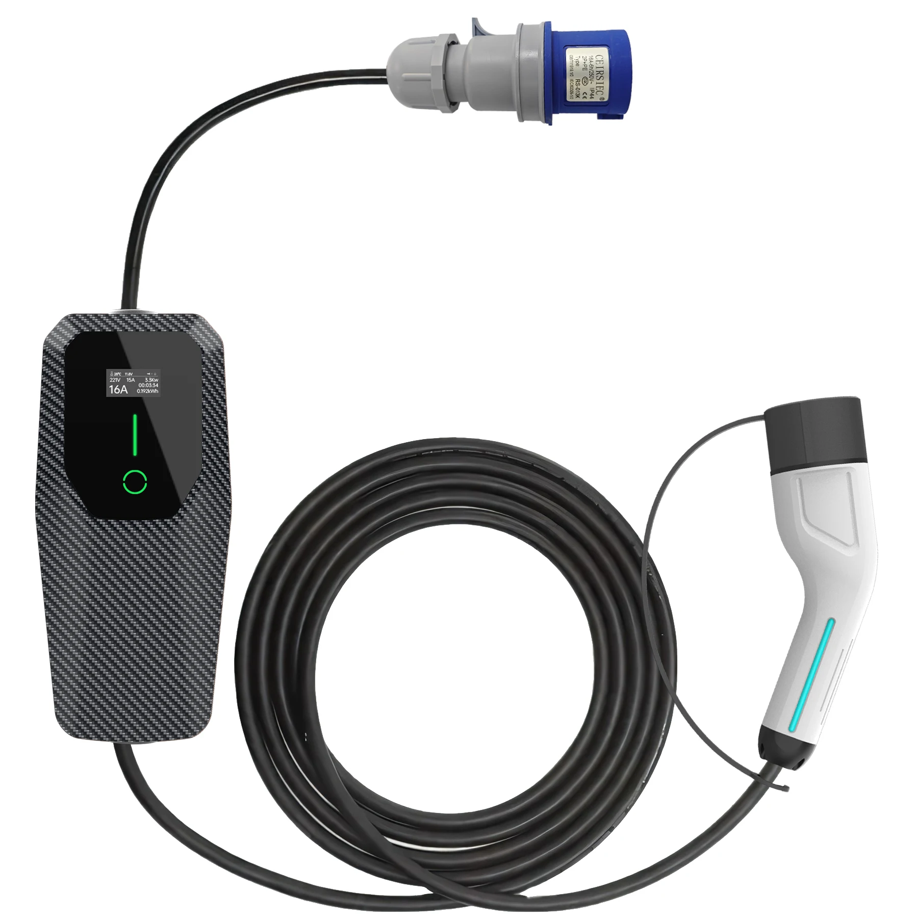 2026 Portable Ev Charger 11kw 16a Type 1 2 Mobile Level 2 Ev Charger