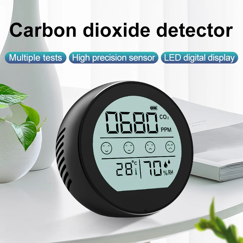 

P8 CO2 Carbon Dioxide Detector Temperature Humidity Monitor Sensor Gas Analyzers Smart Home Gauge Mini Handheld Portable NDIR