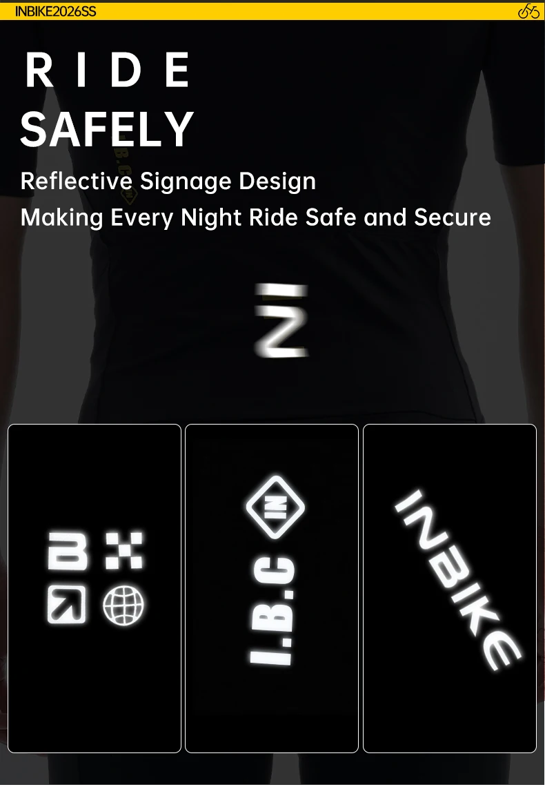 INBIKE Herren-Radtrikot, kurzärmelig, für den Sommer, schnell trocknend, atmungsaktiv, Sport-Shirt mit 3 Rückentaschen, Fahrrad-Oberteile – Detail 7
