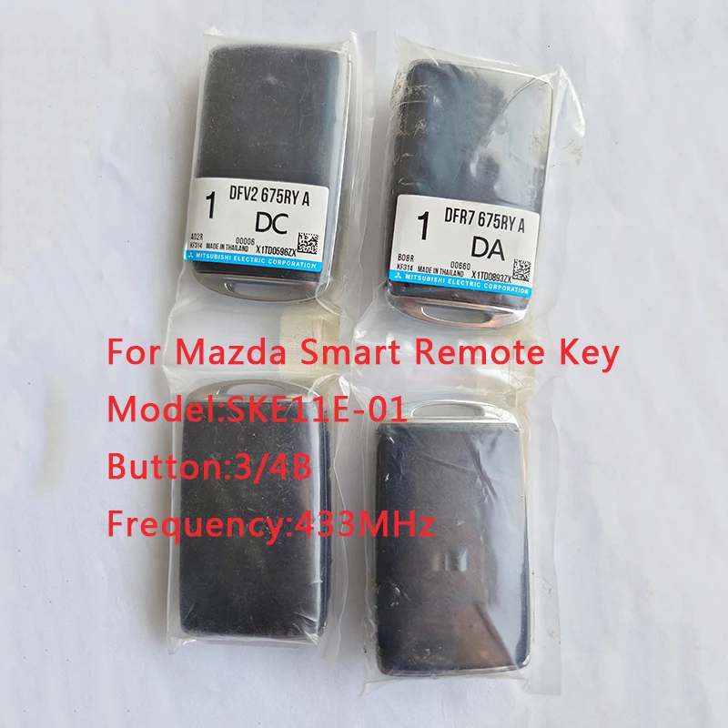 TXK026053 Original Model SKE11E-01 3/4B For Mazda Smart Remote Car Key 433MHz 6A Chip