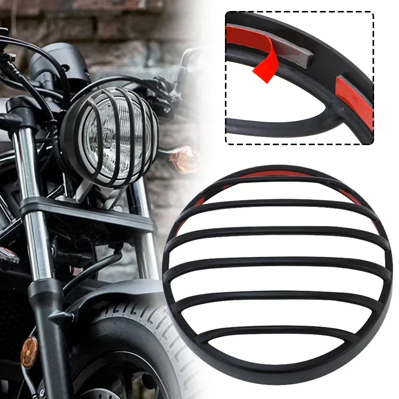 

ABS Motorcycle Headlight Head Light Guard Protector Grill Cover Protection Front Lamp Net For Honda Rebel CMX 300 2017-2023