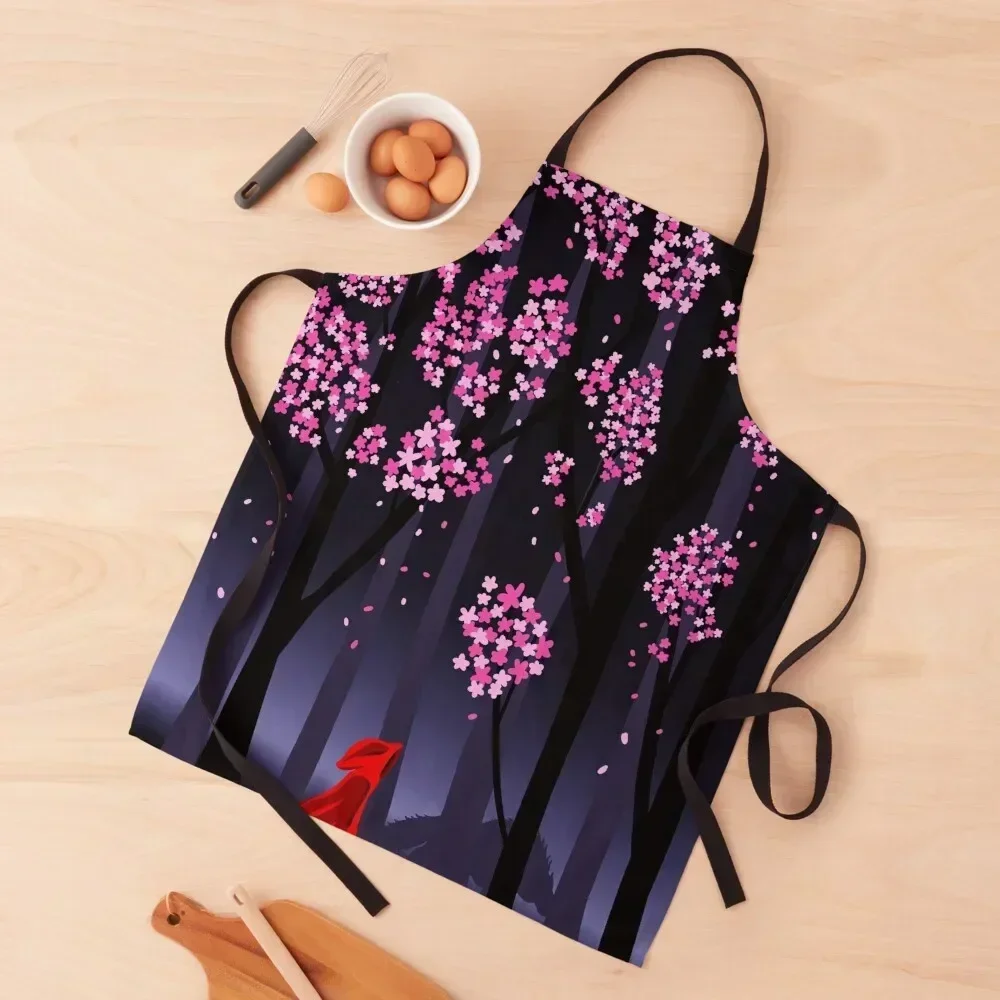 

Red riding hood blue Apron Home and kitchen products kitchen item Woman Kitchen For Hairdresser Apron