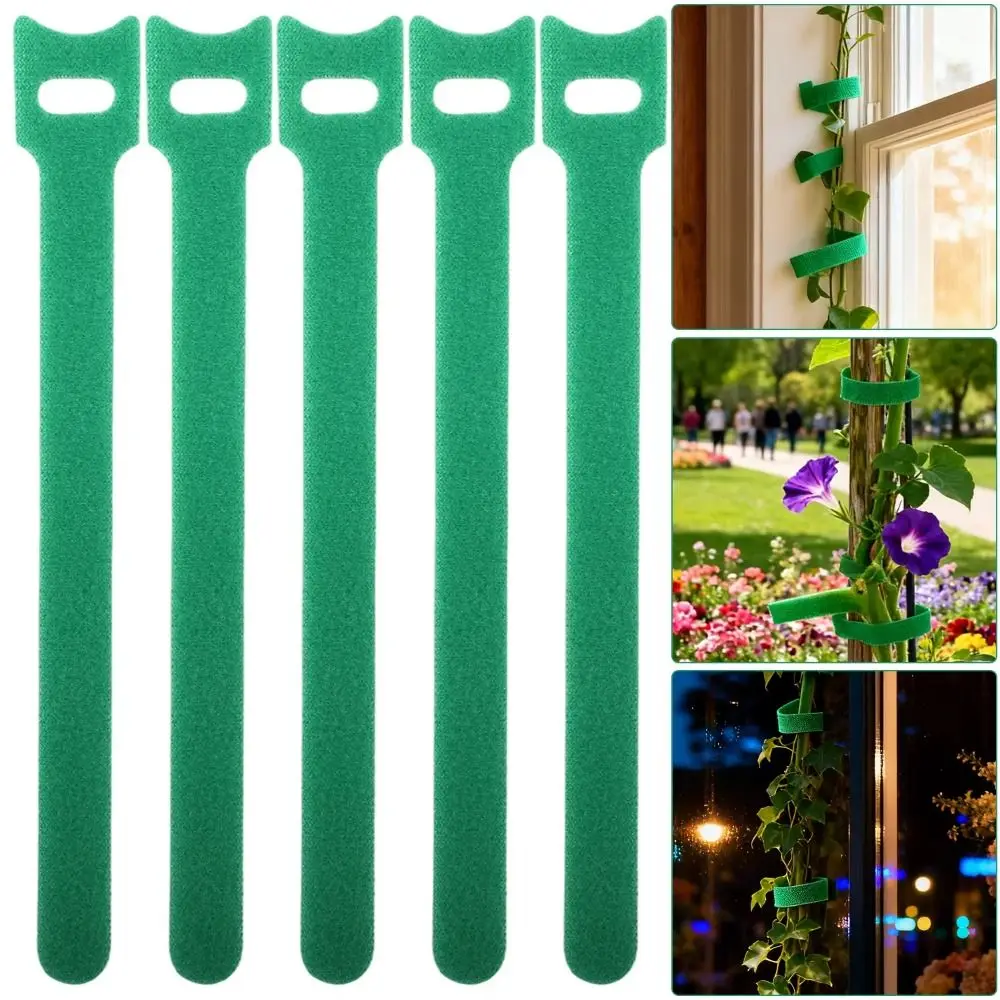 50/100PCS New Nylon Hook Loop Cable Ties Adjustable Flexible Garden Support Strap Reusable Wire Organizer Home Organization