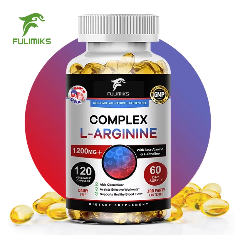 

L-Arginine Supplement - Strengthens Muscles and Supports Blood Flow, Circulation, Strength and Energy for Enhanced Training