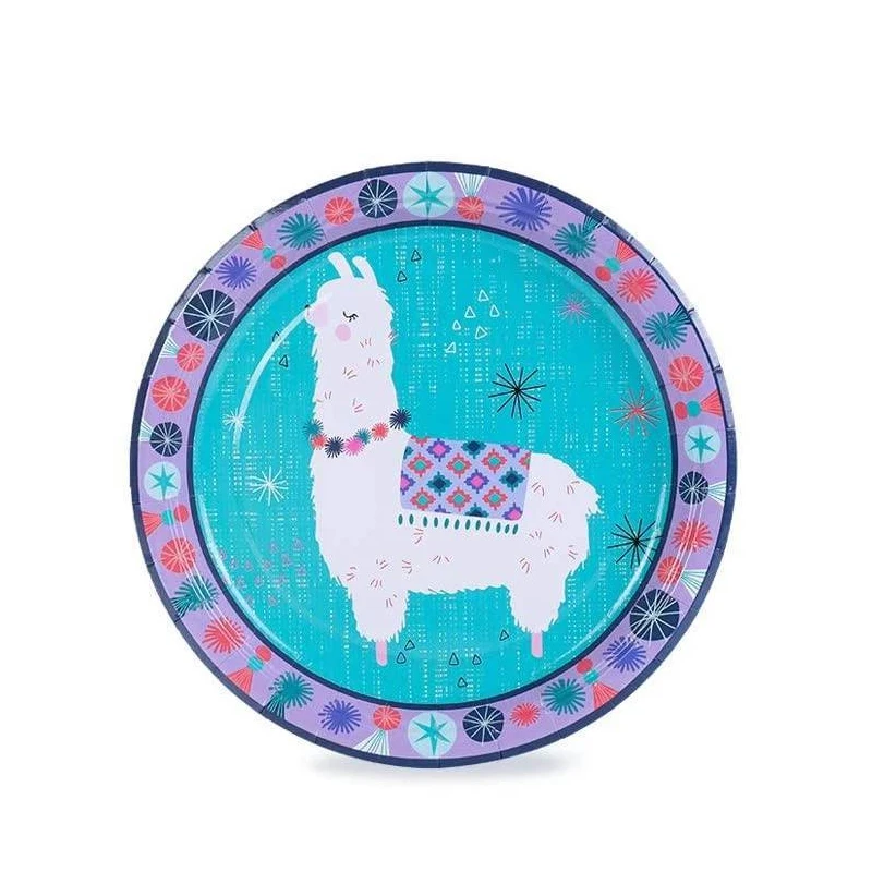 10 قطعة الألبكة موضوع مجموعة أدوات المائدة القابل للتصرف ورقة لوحة الكرتون ورقة كوب بيناتا احتفالية الطرف الديكور أدوات المائدة لوازم