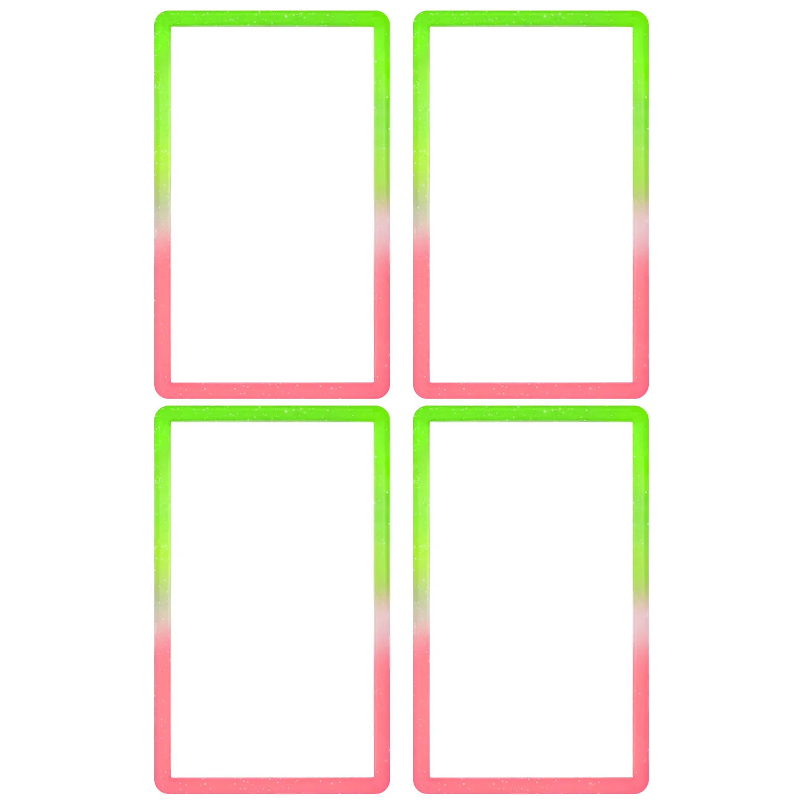 4 STKS Gradiënt Graded Card Slab Bumper Guard Protector glitter Skin TPU geschikt voor P-S-A