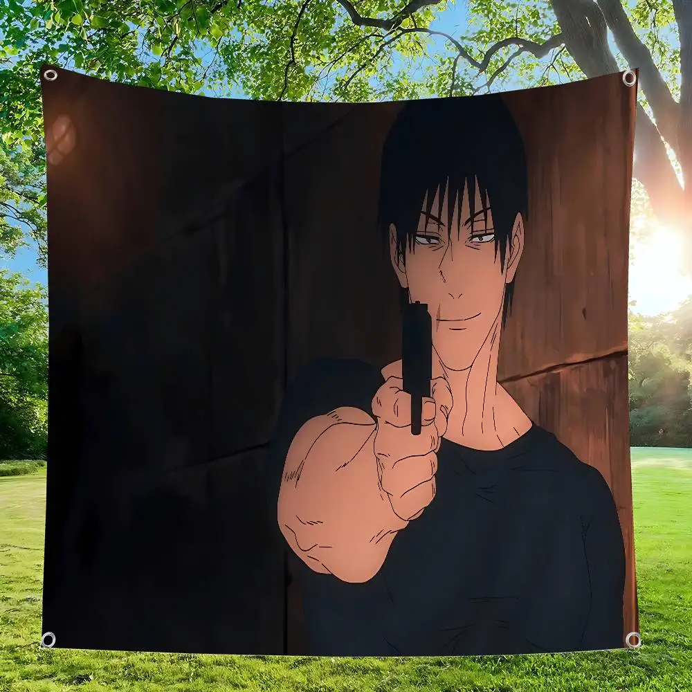Kaisen Fushiguro Toji Anime Large Size Flags Printing Patterns Interesting Birthday Party Decorations Banner