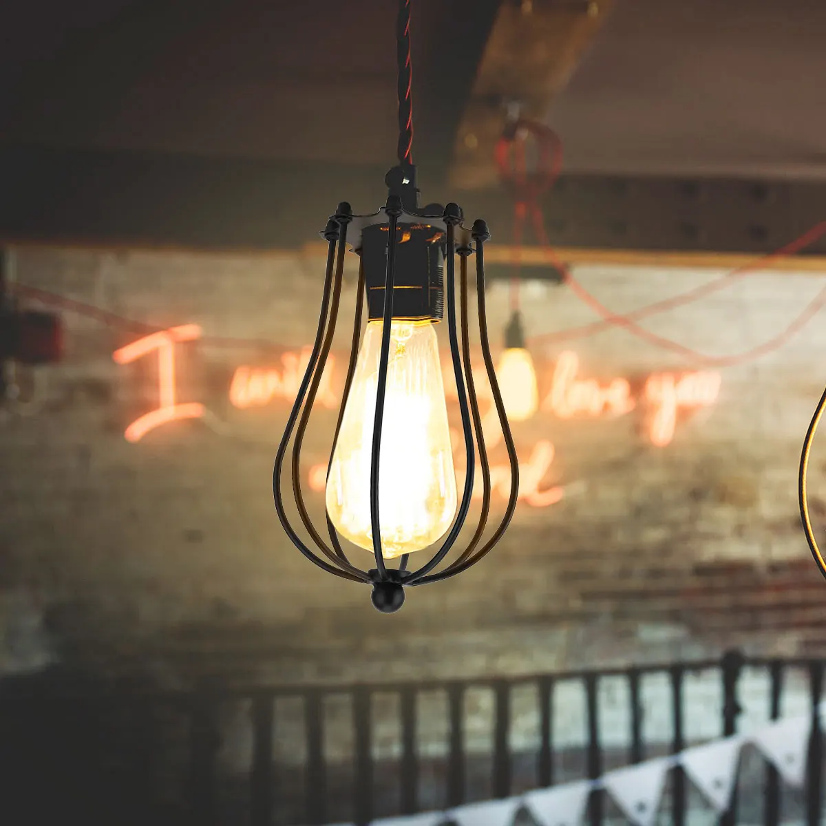 

1Pcs Retro Chandelier Cover American Style Vintage Iron Wire Lampshade Home Ornament Household Chandelier Cover