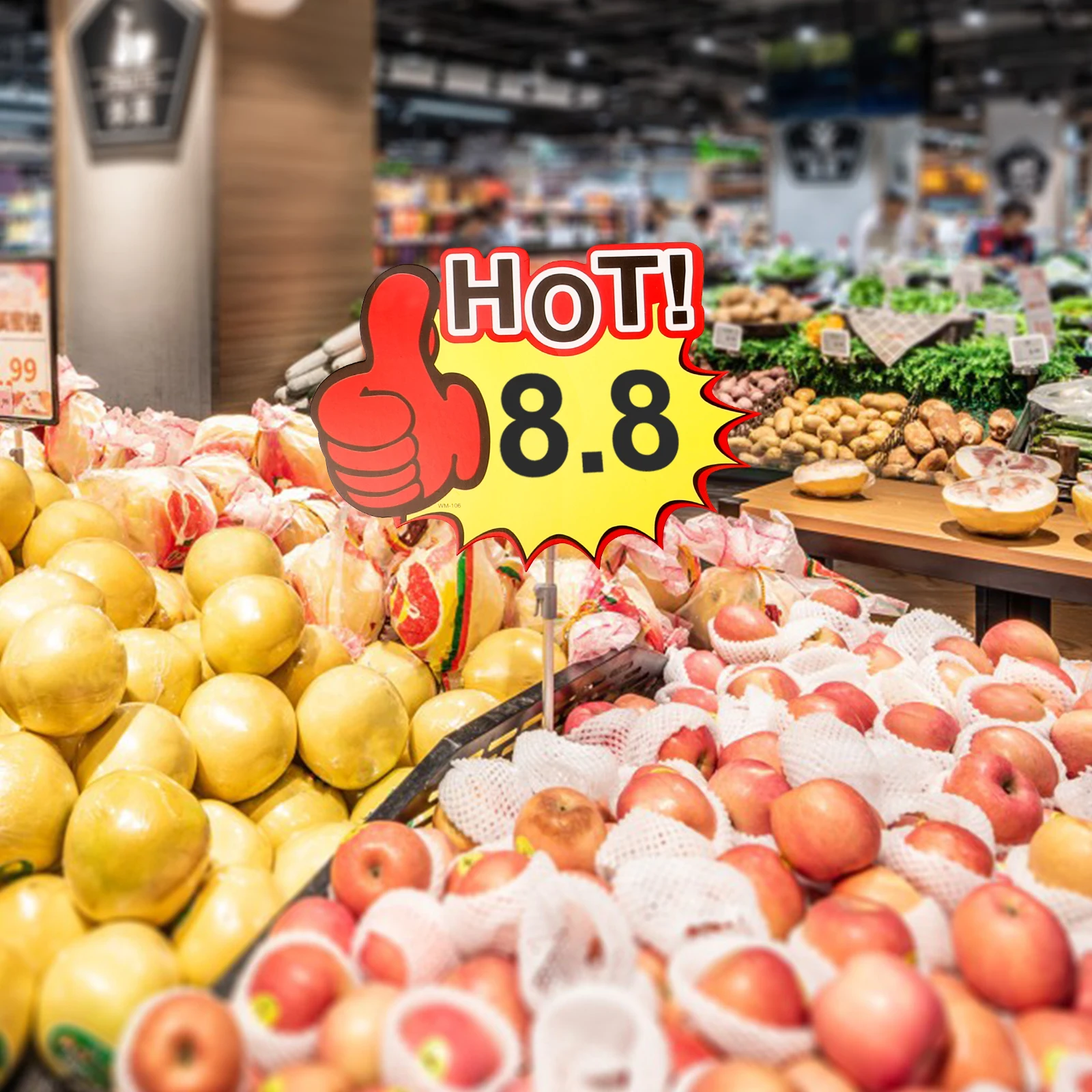 

120pcs Signage Price Signs Paper Tags Retail Store Fundraising Sale Commerce Promotional Sturdy Cardboard Fluorescent