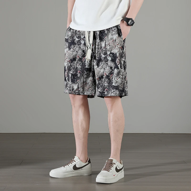 2024 Summer Men's Casual Shorts Fashion Hip Hop Style Shorts Jogging Fitness Sweatpants Beach Surfing Beach Shorts Sport Shorts