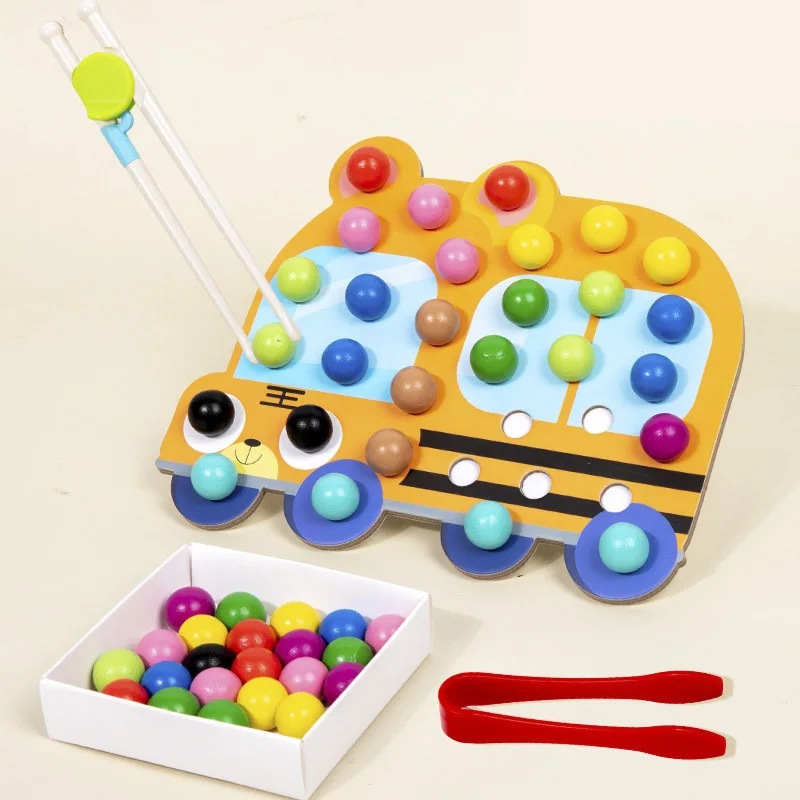 Clip Beads Color Classification Matching Toy Logic Concentration Fine Motor Training Game Montessori Educational Toys For Kids