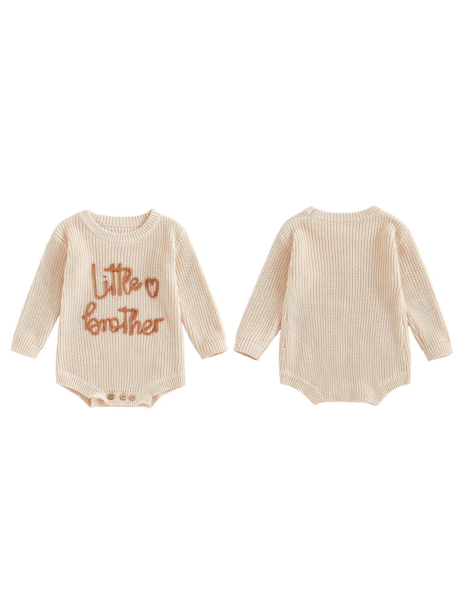 نسيج الخريف للأولاد الرضع مع حروف مطرزة وأكمام طويلة ورقبة دائرية ومواد سترة مريحة #4