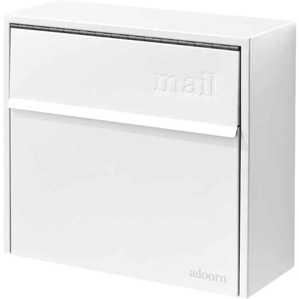 

Small Anti-Theft Locking Mailbox, Weatherproof Mailboxes for Outside The House, 13.5 H x 15 L x 5.5 D (White)