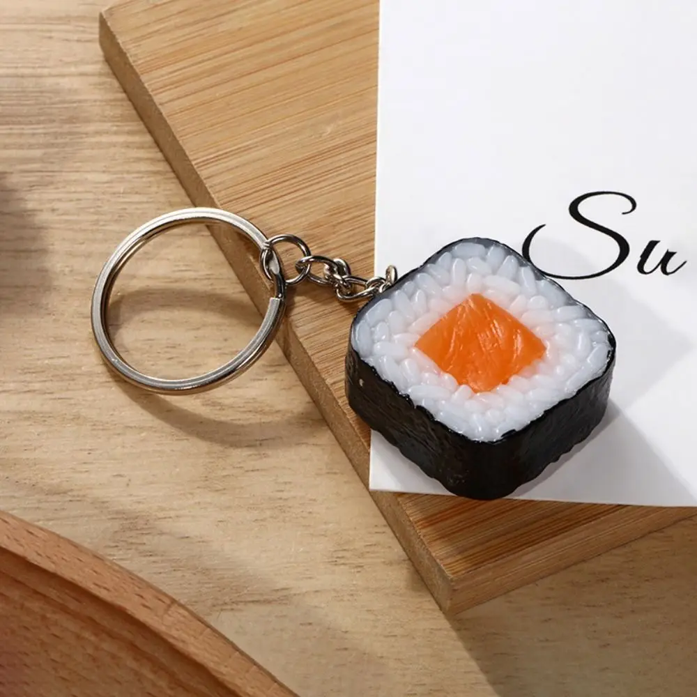 Funny Bag Pendant Simulation Food Key Chain Car Keychains Jewelry Accessories Sushi Pendant Charms Vegetable PVC Keychain Women