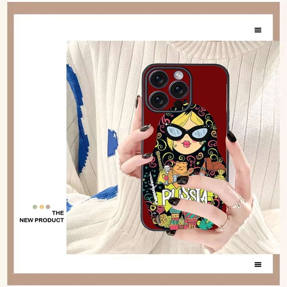 Matryoshka doll Phone Case For iPhone 16 15 14 13 12 11 PRO MAX PLUS Mini TPU Soft to Skin-friendly case