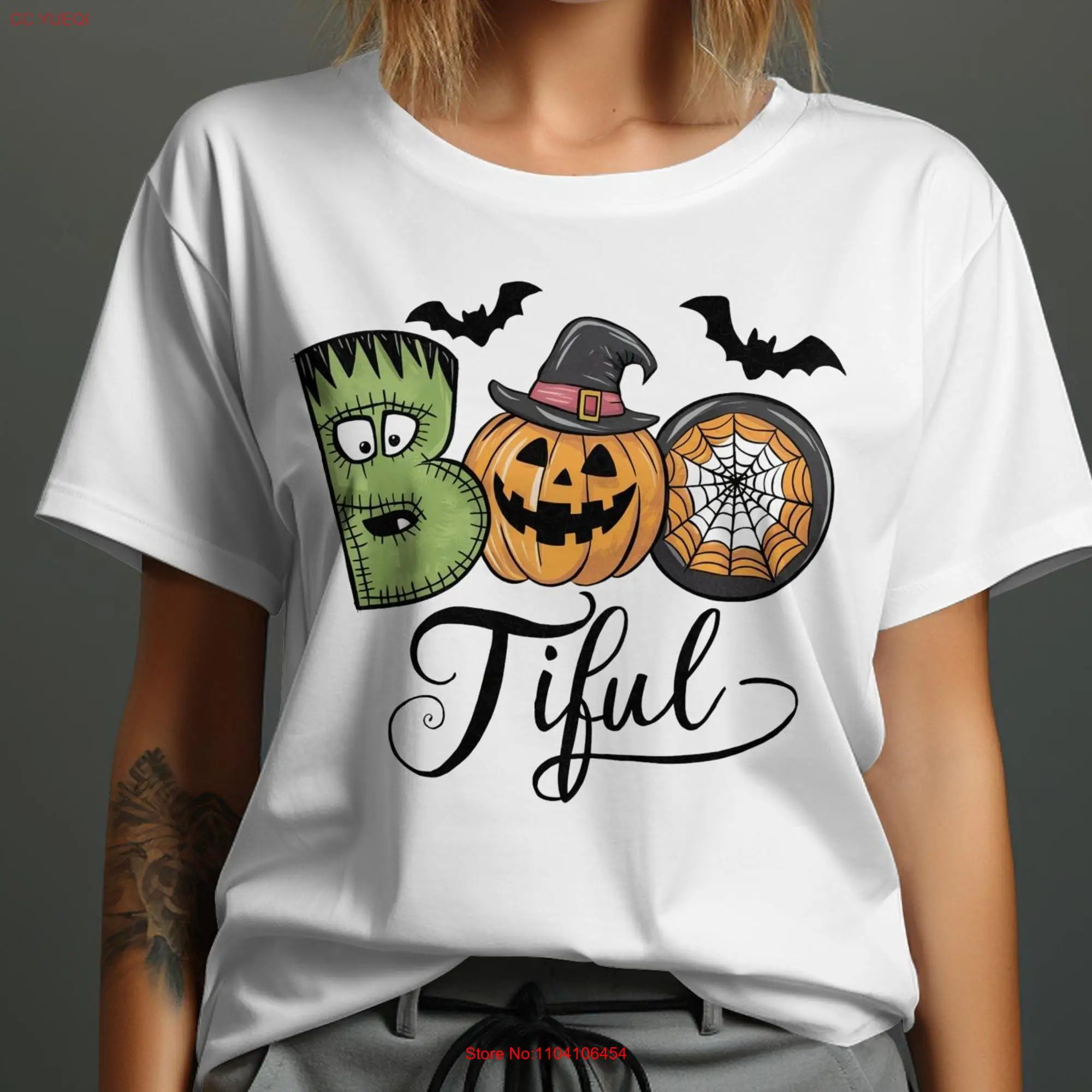 Boo tiful Halloween T Shirt Spooky and Fun Design Perfect for this Ideas long or short sleeves